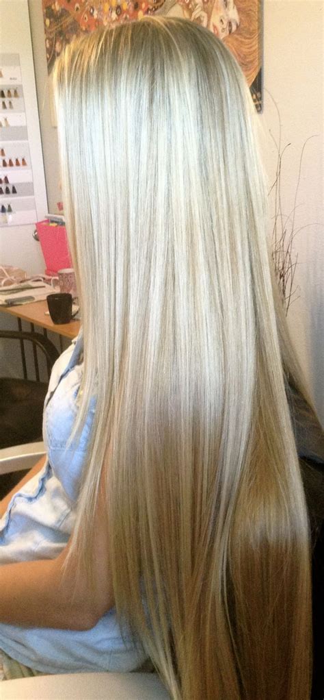 Long Shiny Blonde Hair