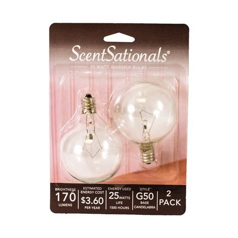 Incandescent Bulbs Light Bulbs G165 Globe E12 Base Clear Scentsy Light