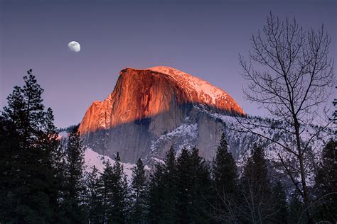 Half Dome Sunset Yosemite Natonal Park California Flickr