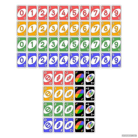 How many picture cards in a deck. Printable Uno Deck - Gridgit.com