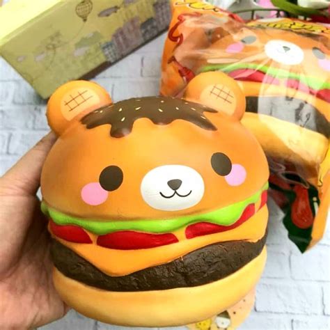 Imperfect Jumbo Yummiibear Burger Squishy ~ Fast Food Cafe Collection