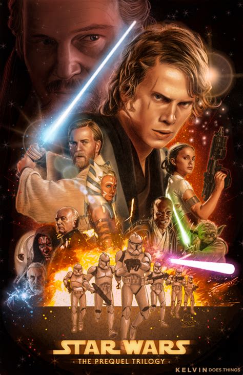star wars the prequel trilogy poster by kelvin does things