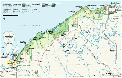 Pictured Rocks National Lakeshore Map Alecia Lorianna