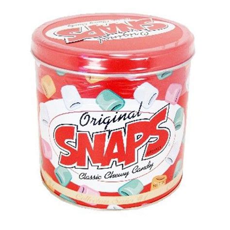 Snaps Licorice Candy Original Tin 12 Oz By American Licorice In 1960