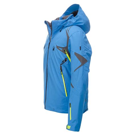 Spyder Pinnacle Ski Jacket Men Electric Blue Polar Grey Bryte