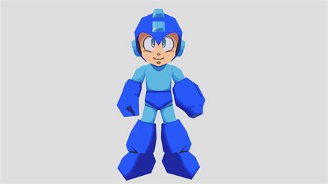Mega Man Low Poly 3d Model By Neovalo 25cd424 Sketchfab