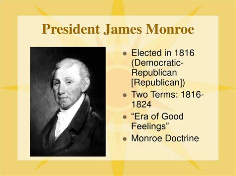 Ppt President James Monroe Powerpoint Presentation Free Download