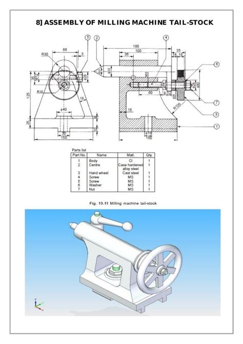 Assembly And Details Machine Drawing Pdf Mechanical Design Metal