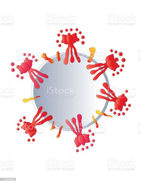 Virion Structure Of Novel Coronavirus Covid2019 Stock Illustration