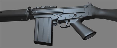 Fn Fal Battle Rifle Modelo Detallado Highpoly Modelo 3d 79 Max Obj Free3d