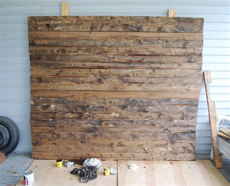 Diy Faux Distressed Wood Backdrop Brepurposed