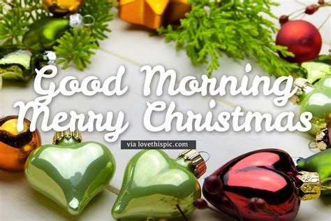 Ornament Wreath Good Morning Merry Christmas Quote Pictures Photos