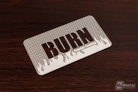 Image can be formed by the outer contour, by the through holes and the deep electrochemical engraving. Diamond Plate Stainless Steel Business Card on Behance