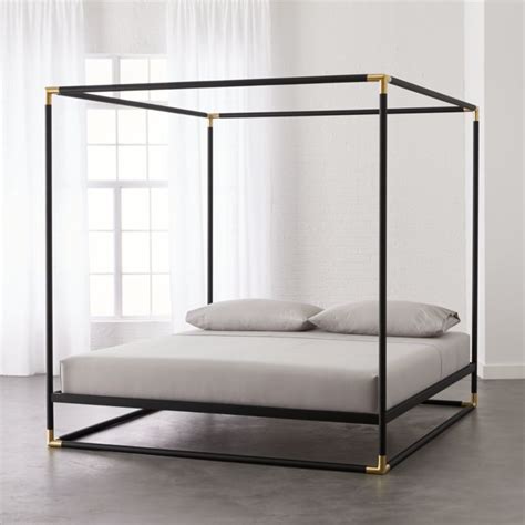 Canopy bed ideas can make you fall in love with your bedroom again. Frame Black King Canopy Bed + Reviews | CB2