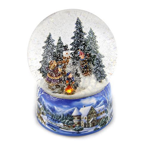 Let It Snow Light Up Rotating Musical Christmas Snowstorm Globe Ebay