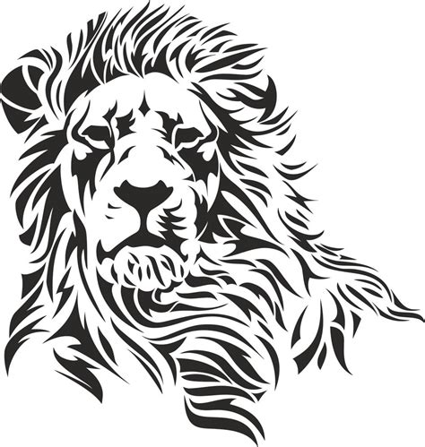 Lion Stencil Vector Laser Cut Cdr File Free Download Vectors File