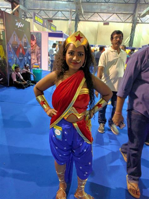 My Anime Pics Self Presenting My First Cosplay As Indian Wonder Woman From 2017 Mumbai Comic