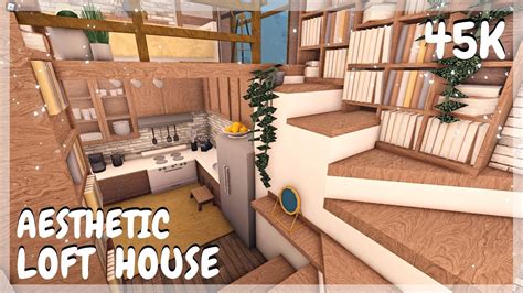 Aesthetic Loft House Speed Build Bloxburg Roblox Youtube