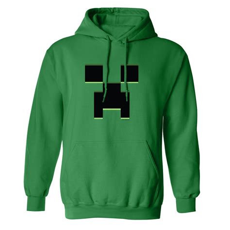 Minecraft Creeper Fleece Hooded Sweatshirt Minecraft Shop