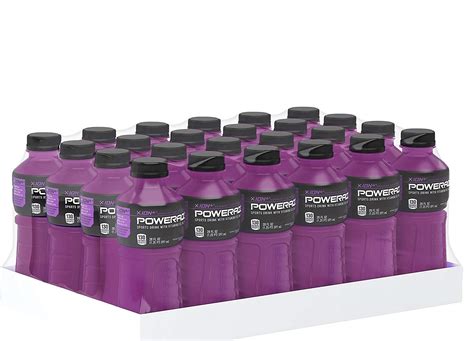 Powerade Electrolyte Enhanced Sports Drinks W Vitamins Grape 20 Fl