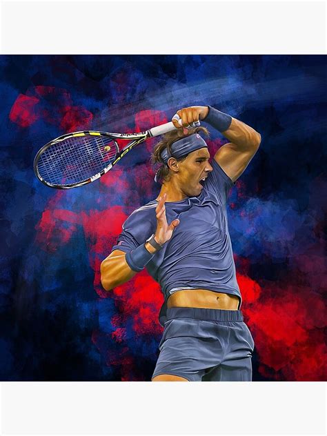Classic Rafael Nadal Forehand Digital Artwork Print Poster Tennis