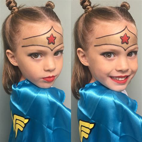 Little Girl Halloween Wonder Woman Makeup Wonder Woman Makeup Little