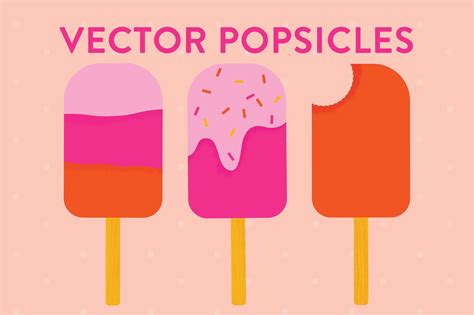 Vector Popsicles Includespackeditableai Popsicles Graphic