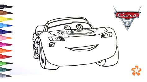 Cars 3 How To Color Lightning Mcqueen Coloring Pages For Children