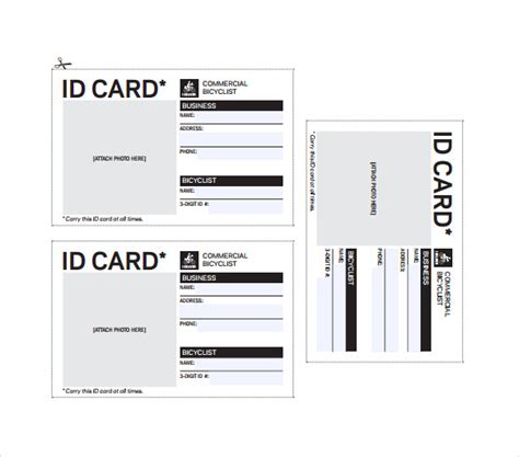 Blank Id Card Template Printable Printable Templates