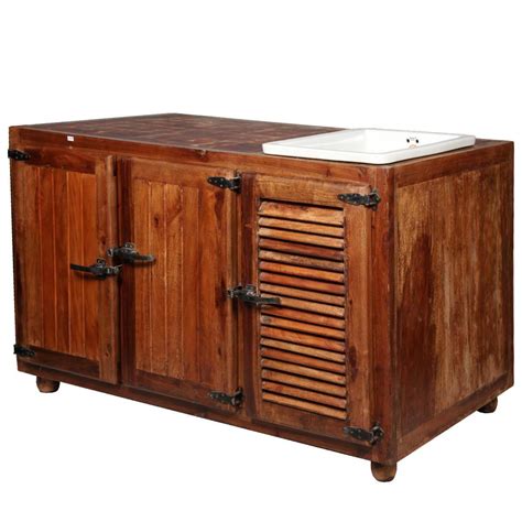 Us $102.5 49% off|european antique. Old Fashioned Teak Wood Kitchen Sink Cabinet