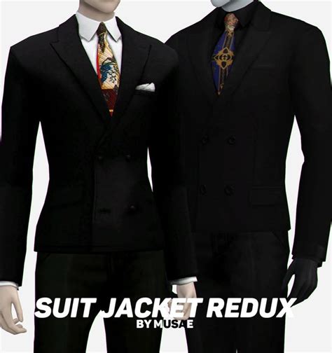 Suit Jacket Redux By Musae Musaechan On Patreon Sims 4 Male Clothes