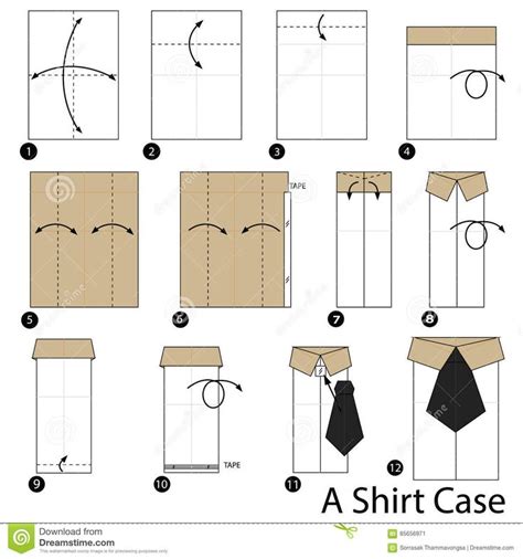Step By Step Instructions How To Make Origami A Shirt Case How To