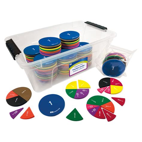 Quietshape® Foam Fraction Circles Numbered 15 Sets Of 51 In Tub