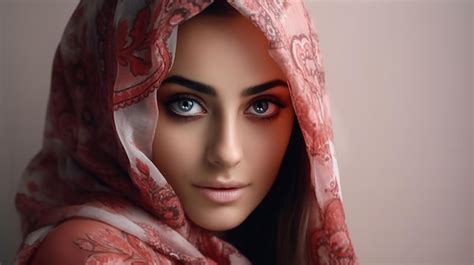 Premium Ai Image Portrait Of Beauty Model Who Hiding Her Face Behind The Veil Portrait Of An