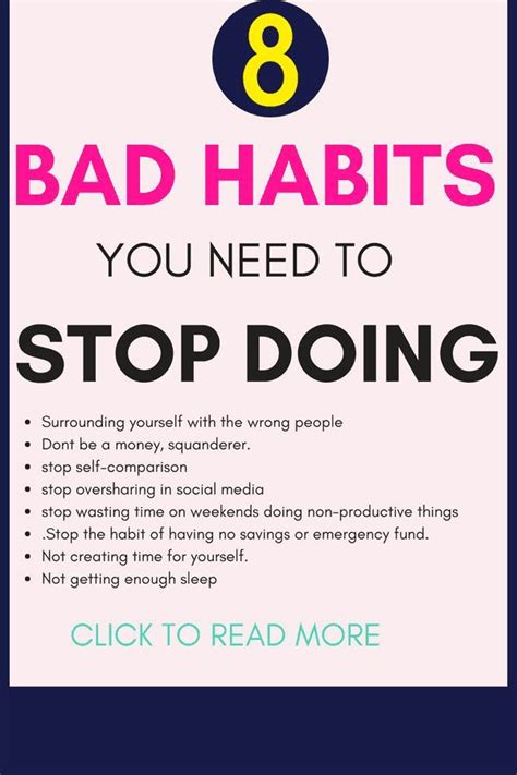 8 List Of Bad Habits You Need To Stop Bad Habits Quotes Quit Bad