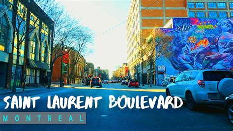 4k Video Driving Saint Laurent Boulevard Montreal Youtube