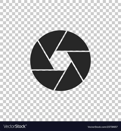 Camera Shutter Icon On Transparent Background Vector Image