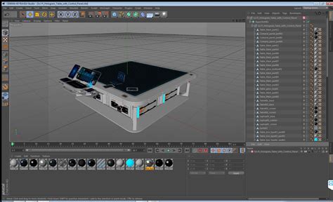 Sci Fi Hologram Table With Control Panel 3d Model 89 3ds Blend