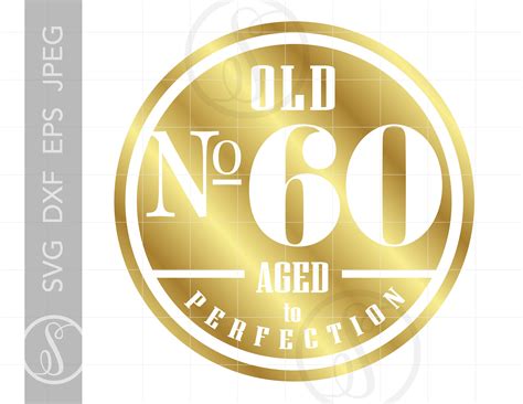 Gold Old Number 60 Svg Clipart Gold 60th Cut File Cricut Etsy