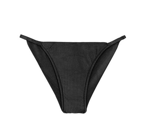 Textured Black Cheeky Brazilian Bikini Bottom With Thin Sides Bottom