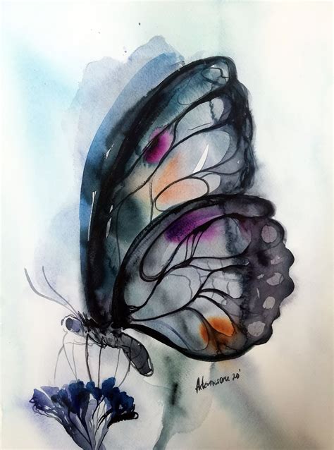 Butterfly Decor Original Watercolor Painting A Unique T Etsy