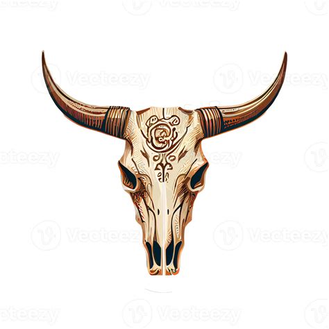 Cow Skull Art Illustration Ai Generated 23241141 Png