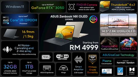 Asus Zenbook 14x Oled To Launch In Malaysia Soon Price Starting From