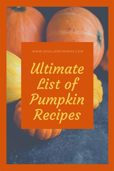 best pumpkin recipes 5 dinners budget recipes meal plans freezer meals