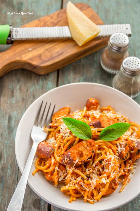 Chicken Spaghetti with Classic Homemade Red Sauce - Flavor Quotient