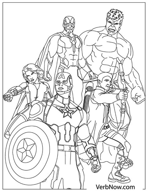 Free AVENGERS Coloring Pages for Download (Printable PDF)