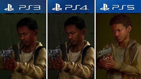 Joel And Ellie Meets Sam And Henry The Last Of Us Side By Side Comparison Ps3 Vs Ps4 Vs Ps5