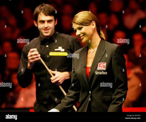 The Most Sexiest Snooker Ref Michaela Tabb With Ronnie Osullivan At The Masters In London Stock