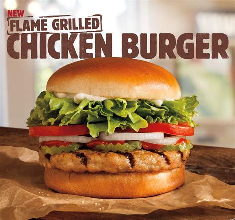 Burger king has added a flame grilled chicken burger to their already huge menu. BURGER KING® Restaurants Introduce Flame Grilled Chicken ...