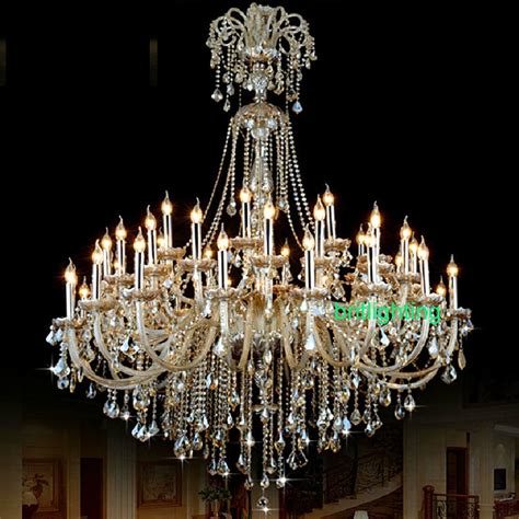 Home Lighting Large Crystal Chandelier Champagne Glass Crystal Lamp